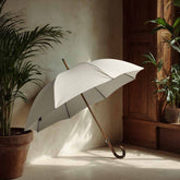 British Umbrella, Beech & Maple - Ivory/Burgundy